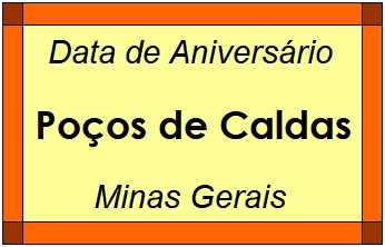 Data de Aniversário da Cidade Poços de Caldas