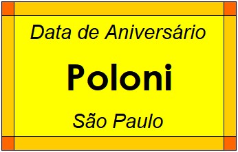 Data de Aniversário da Cidade Poloni