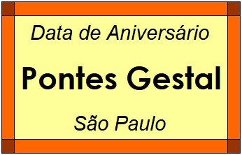 Data de Aniversário da Cidade Pontes Gestal