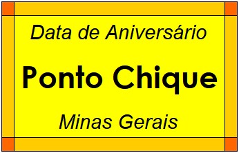 Data de Aniversário da Cidade Ponto Chique