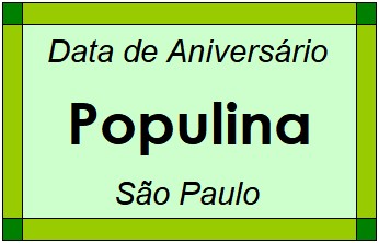 Data de Aniversário da Cidade Populina