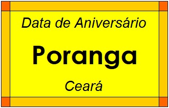 Data de Aniversário da Cidade Poranga