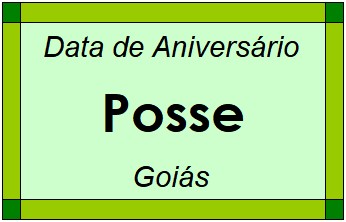 Data de Aniversário da Cidade Posse