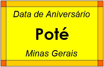 Data de Aniversário da Cidade Poté