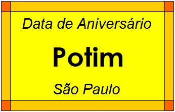 Data de Aniversário da Cidade Potim