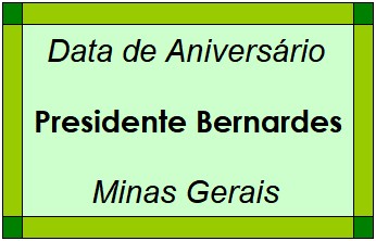 Data de Aniversário da Cidade Presidente Bernardes