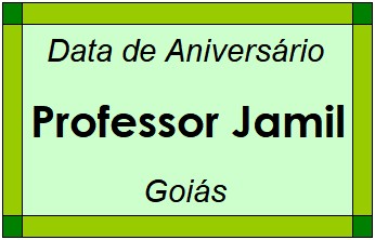 Data de Aniversário da Cidade Professor Jamil