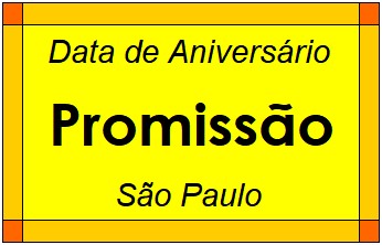 Data de Aniversário da Cidade Promissão