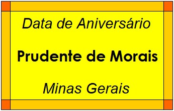 Data de Aniversário da Cidade Prudente de Morais