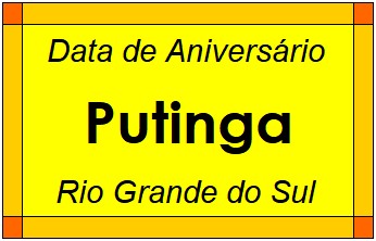 Data de Aniversário da Cidade Putinga