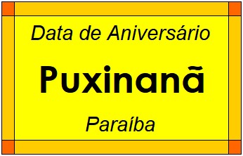 Data de Aniversário da Cidade Puxinanã