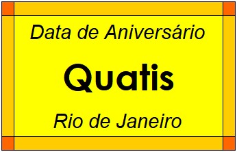 Data de Aniversário da Cidade Quatis