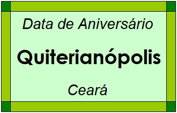 Data de Aniversário da Cidade Quiterianópolis