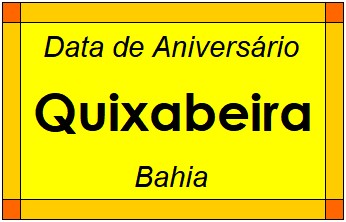 Data de Aniversário da Cidade Quixabeira