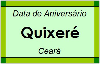 Data de Aniversário da Cidade Quixeré