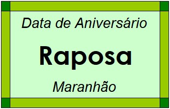 Data de Aniversário da Cidade Raposa