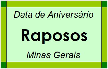 Data de Aniversário da Cidade Raposos