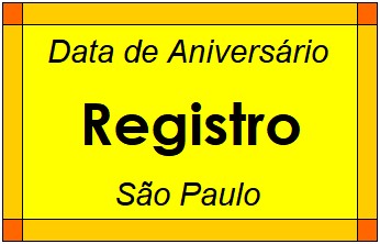 Data de Aniversário da Cidade Registro