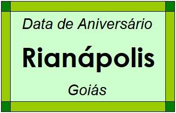 Data de Aniversário da Cidade Rianápolis