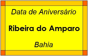 Data de Aniversário da Cidade Ribeira do Amparo