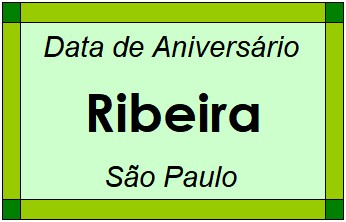 Data de Aniversário da Cidade Ribeira