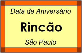 Data de Aniversário da Cidade Rincão