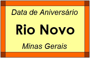 Data de Aniversário da Cidade Rio Novo