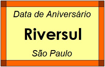 Data de Aniversário da Cidade Riversul