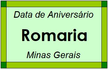 Data de Aniversário da Cidade Romaria