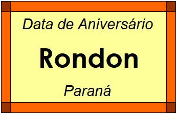 Data de Aniversário da Cidade Rondon