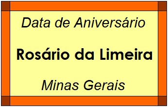 Data de Aniversário da Cidade Rosário da Limeira