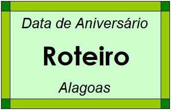 Data de Aniversário da Cidade Roteiro