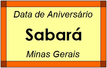 Data de Aniversário da Cidade Sabará