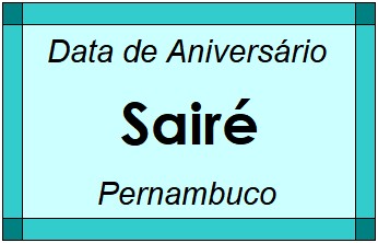 Data de Aniversário da Cidade Sairé