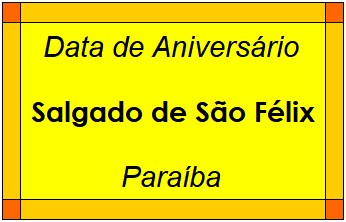 Data de Aniversário da Cidade Salgado de São Félix