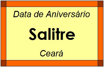 Data de Aniversário da Cidade Salitre