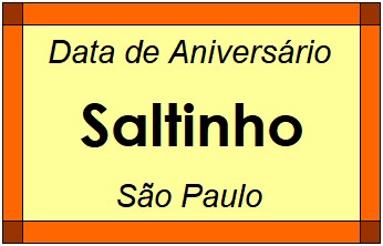 Data de Aniversário da Cidade Saltinho