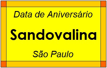 Data de Aniversário da Cidade Sandovalina