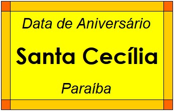 Data de Aniversário da Cidade Santa Cecília