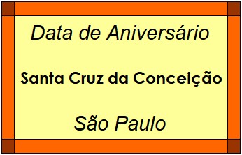 Data de Aniversário da Cidade Santa Cruz da Conceição