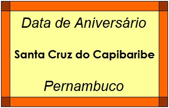 Data de Aniversário da Cidade Santa Cruz do Capibaribe