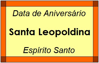 Data de Aniversário da Cidade Santa Leopoldina