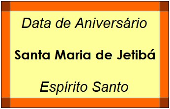 Data de Aniversário da Cidade Santa Maria de Jetibá