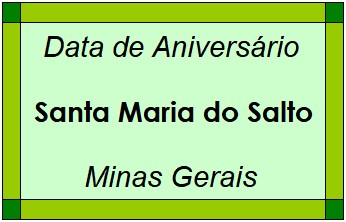 Data de Aniversário da Cidade Santa Maria do Salto