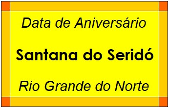 Data de Aniversário da Cidade Santana do Seridó