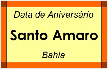 Data de Aniversário da Cidade Santo Amaro