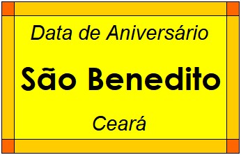 Data de Aniversário da Cidade São Benedito