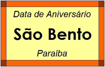 Data de Aniversário da Cidade São Bento