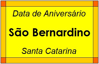 Data de Aniversário da Cidade São Bernardino