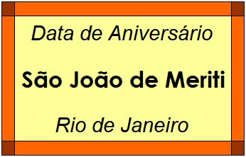 Data de Aniversário da Cidade São João de Meriti